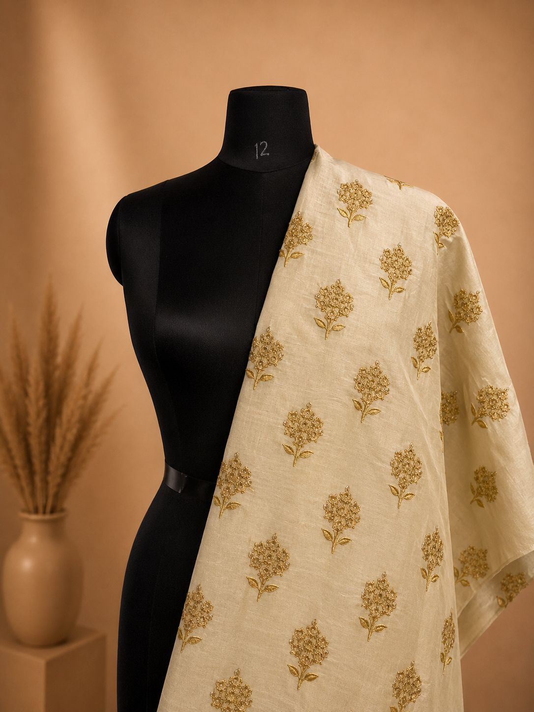 Base Cotton Silk Net Fabric